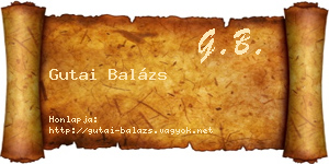 Gutai Balázs névjegykártya